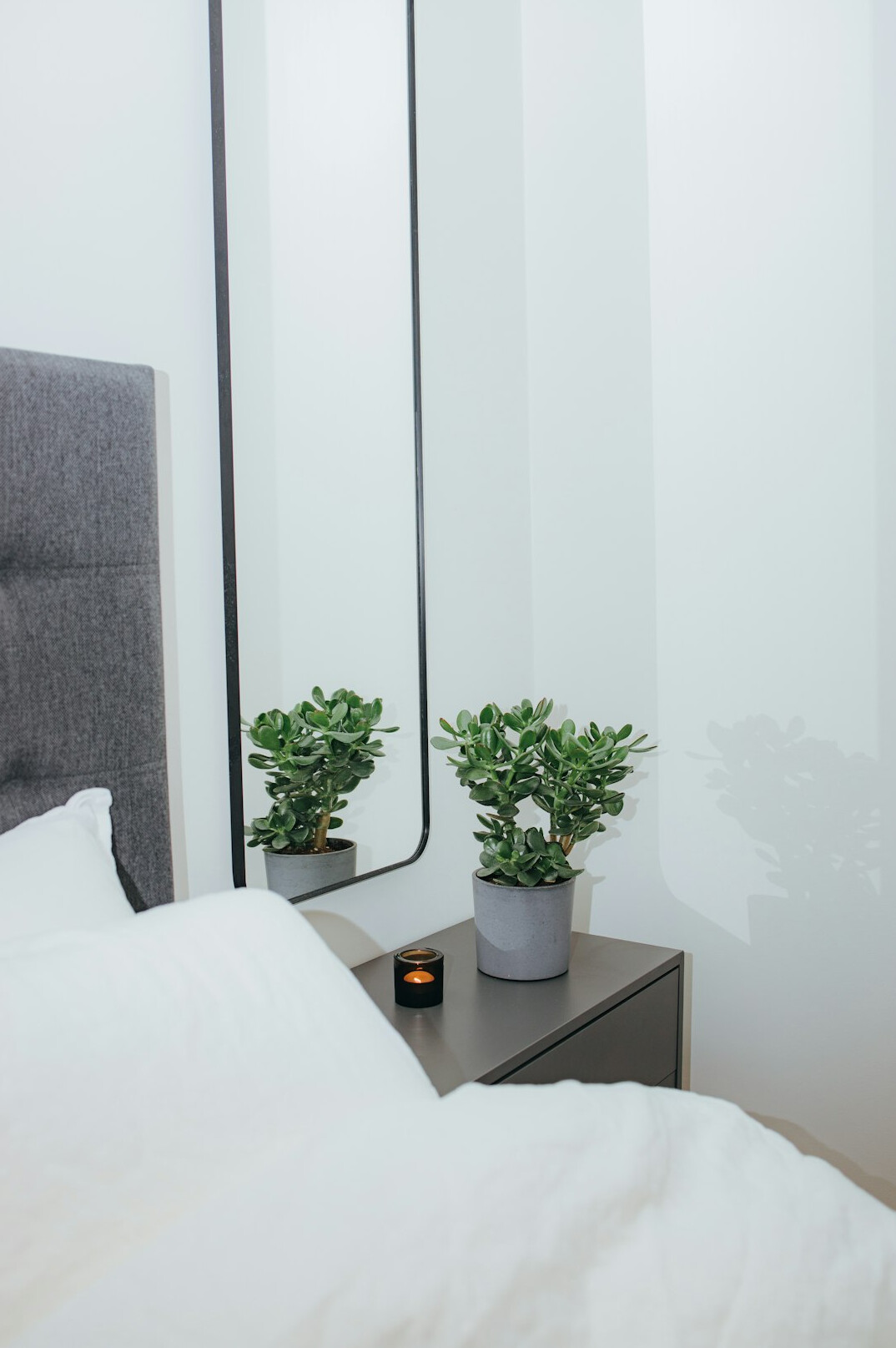 bedroom with plants